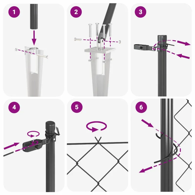 Suvirintas vielinis tvoras su smailiais galais