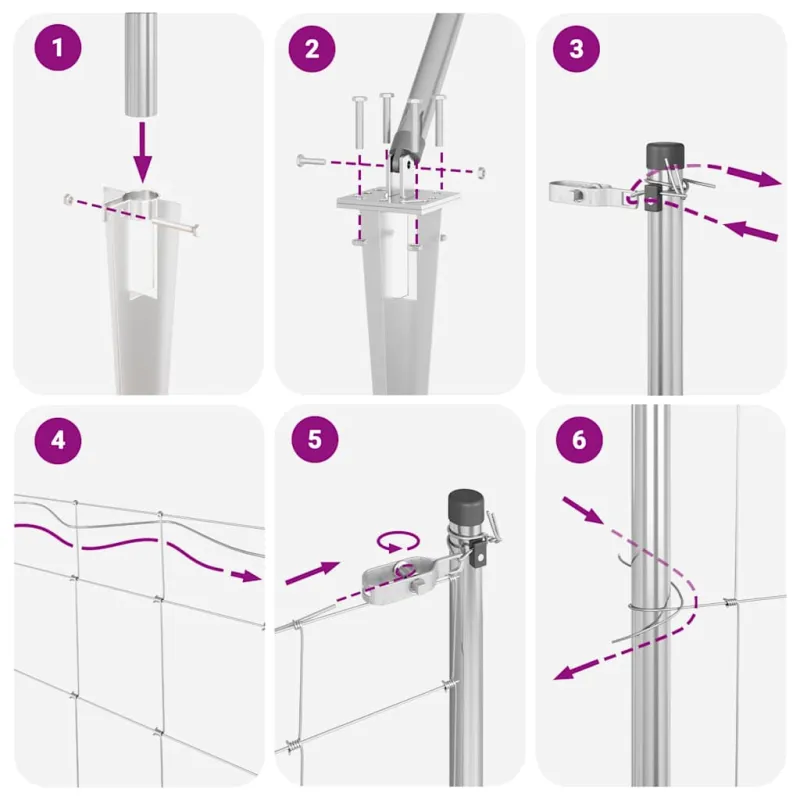Suvirintas vielinis tvoras su smailiais galais