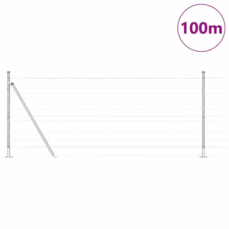 Suvirinta vielos tvora su betono baze 100 x 1 m (W x H)