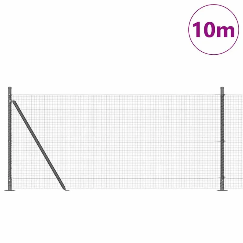 Suvirinta vielos tvora su betono baze 10 x 0,8 m (P x A)