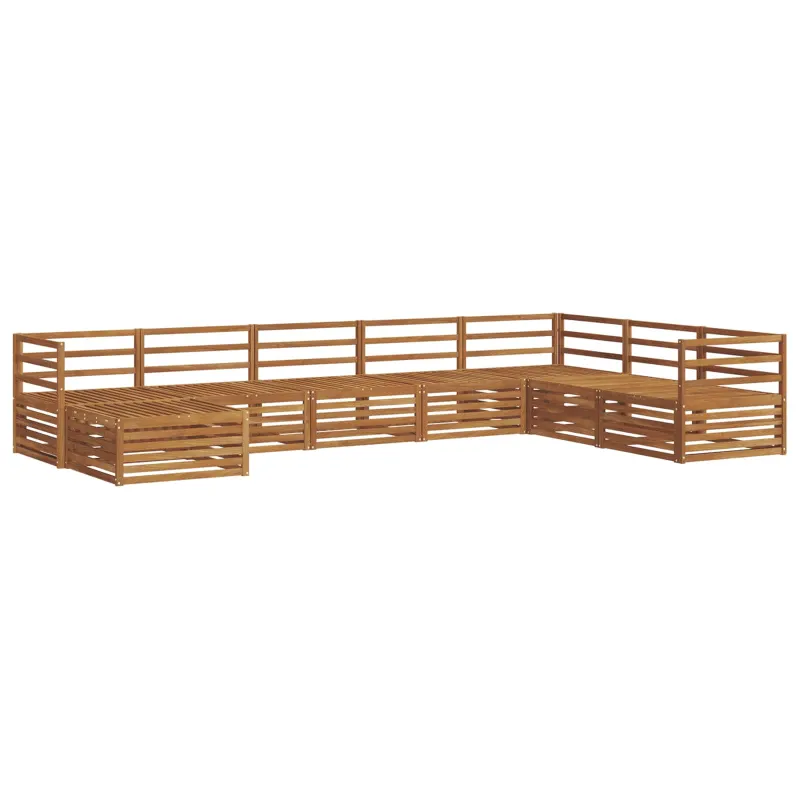 Lauko sofos komplektas 8 pcs Natūrali