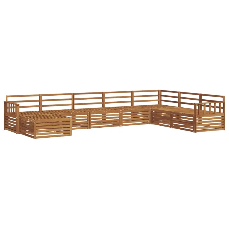 Lauko sofos komplektas 8 pcs Natūrali