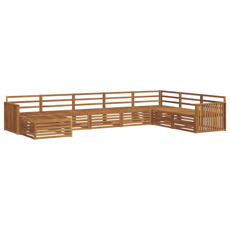 Lauko sofos komplektas 8 pcs Natūrali