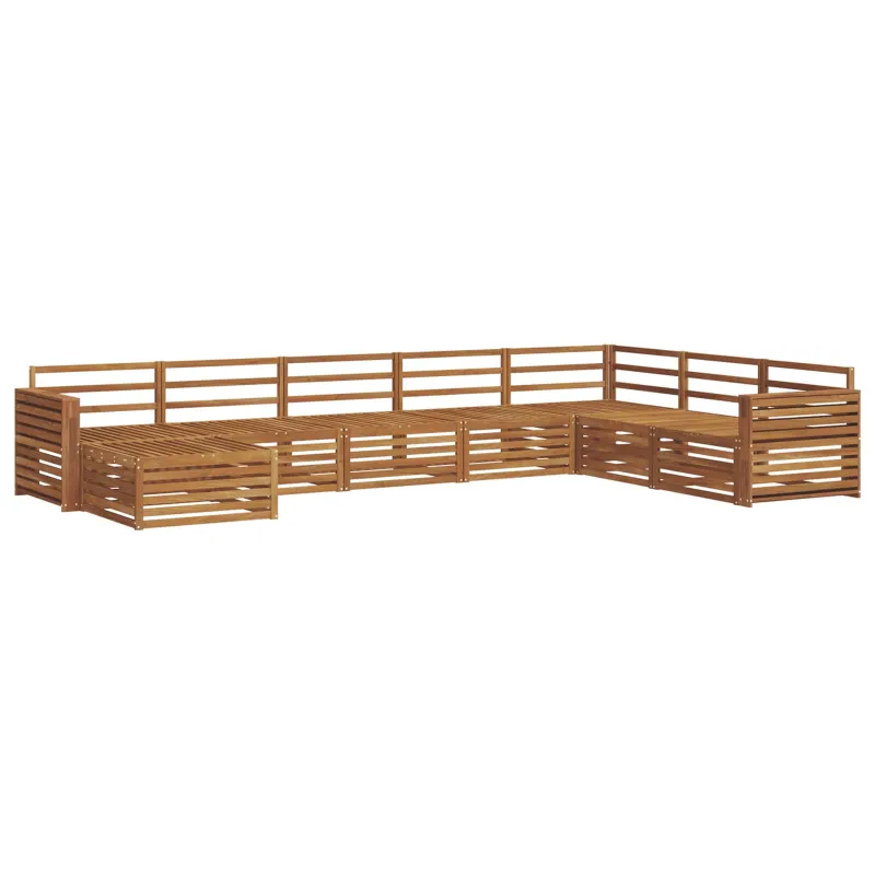 Lauko sofos komplektas 8 pcs Natūrali