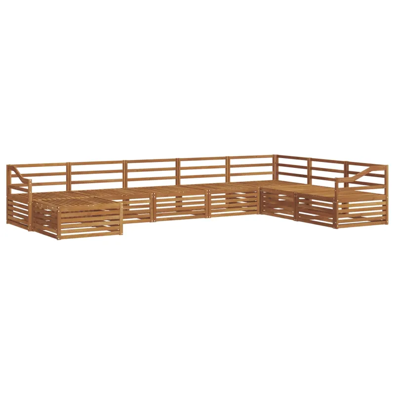 Lauko sofos komplektas 8 pcs Natūrali