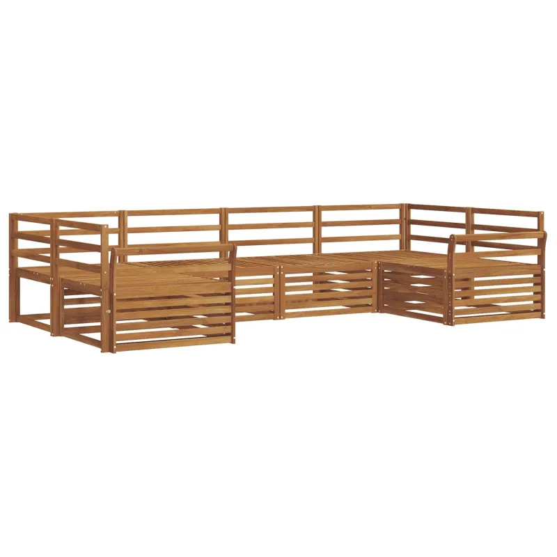 Lauko sofos komplektas 6 pcs Natūrali
