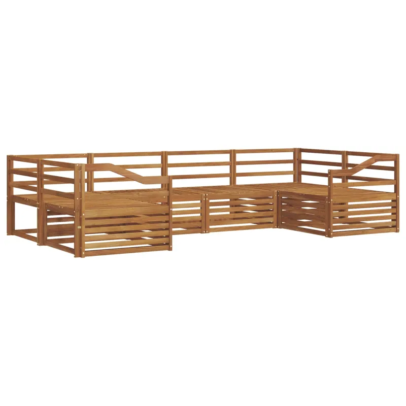 Lauko sofos komplektas 6 pcs Natūrali
