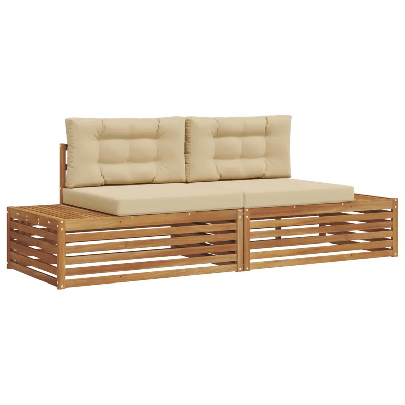 Lauko sofos komplektas Natūralus ir bežinis 203,5 x 83 x 73 cm