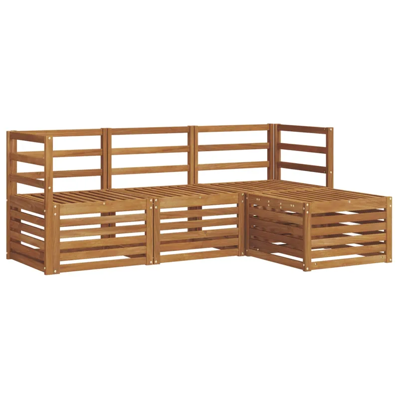Lauko sofos komplektas 4 pcs Natūrali