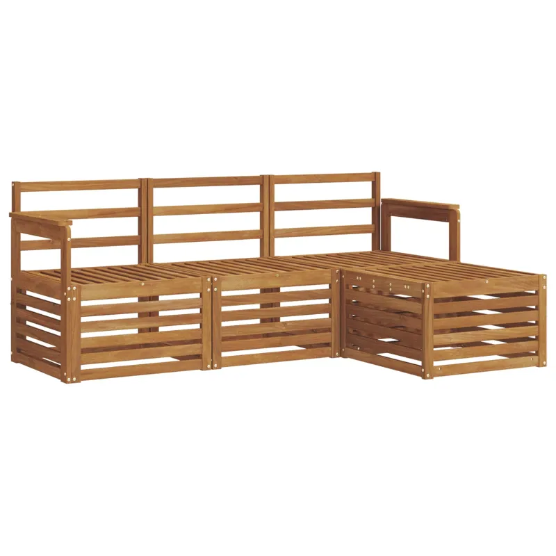 Lauko sofos komplektas 4 pcs Natūrali