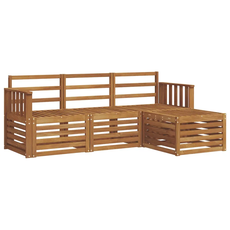 Lauko sofos komplektas 4 pcs Natūrali
