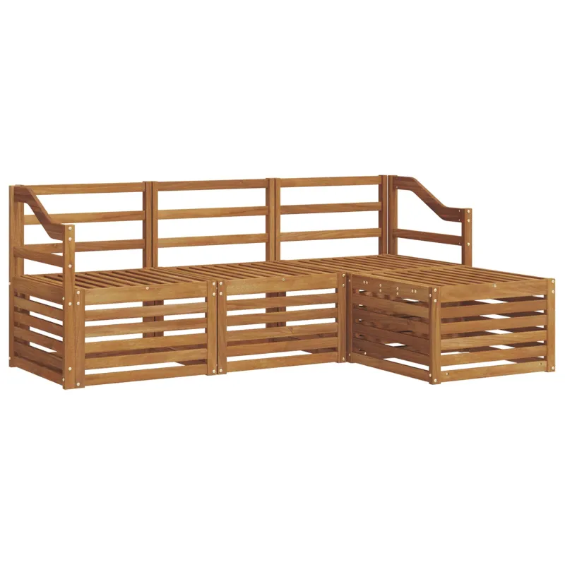 Lauko sofos komplektas 4 pcs Natūrali