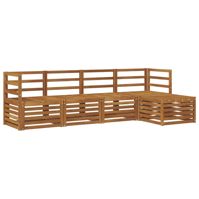 Lauko sofos komplektas 5 pcs Natūrali
