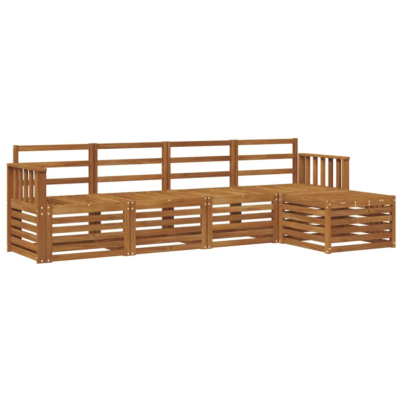 Lauko sofos komplektas 5 pcs Natūrali