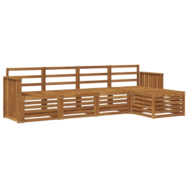 Lauko sofos komplektas 5 pcs Natūrali