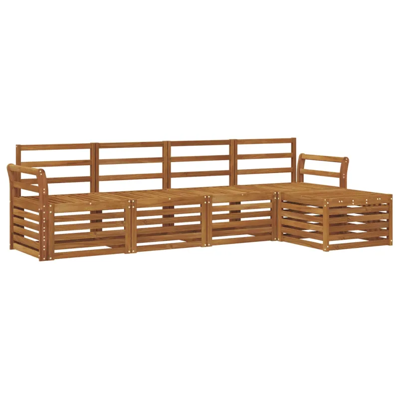 Lauko sofos komplektas 5 pcs Natūrali