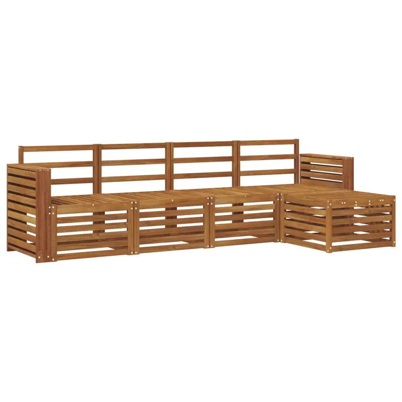 Lauko sofos komplektas 5 pcs Natūrali