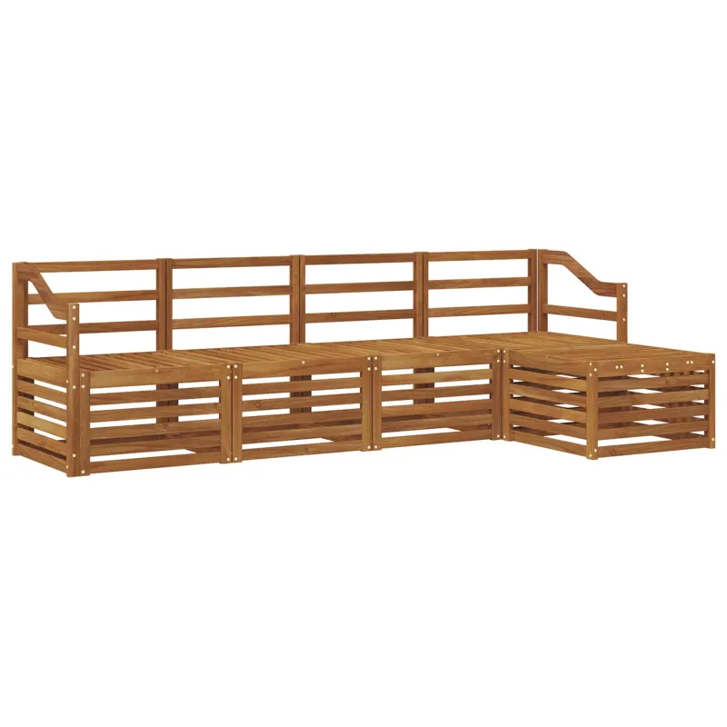 Lauko sofos komplektas 5 pcs Natūrali