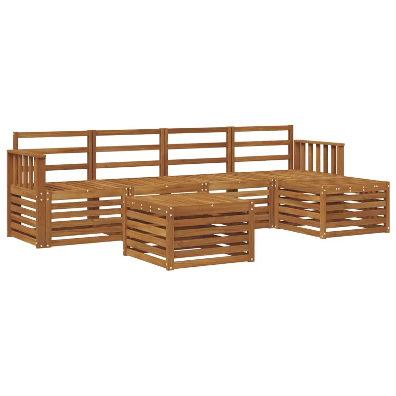 Lauko sofos komplektas 6 pcs Natūrali