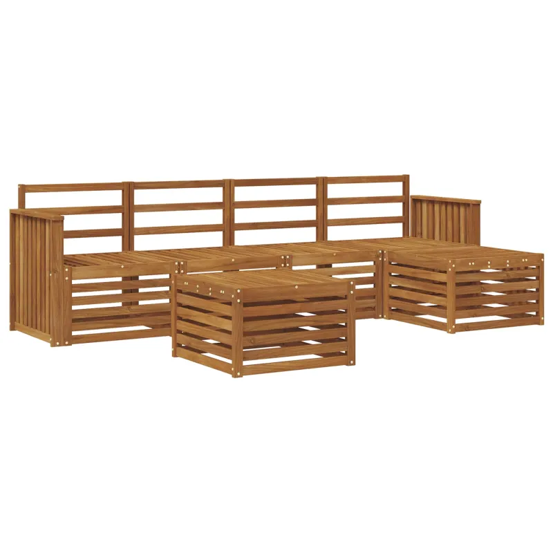 Lauko sofos komplektas 6 pcs Natūrali