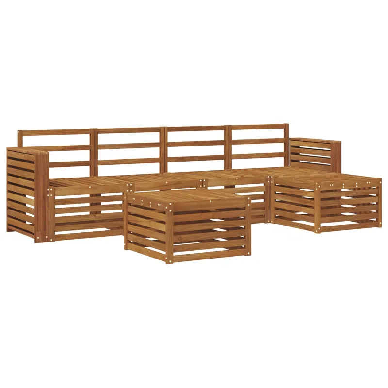 Lauko sofos komplektas 6 pcs Natūrali