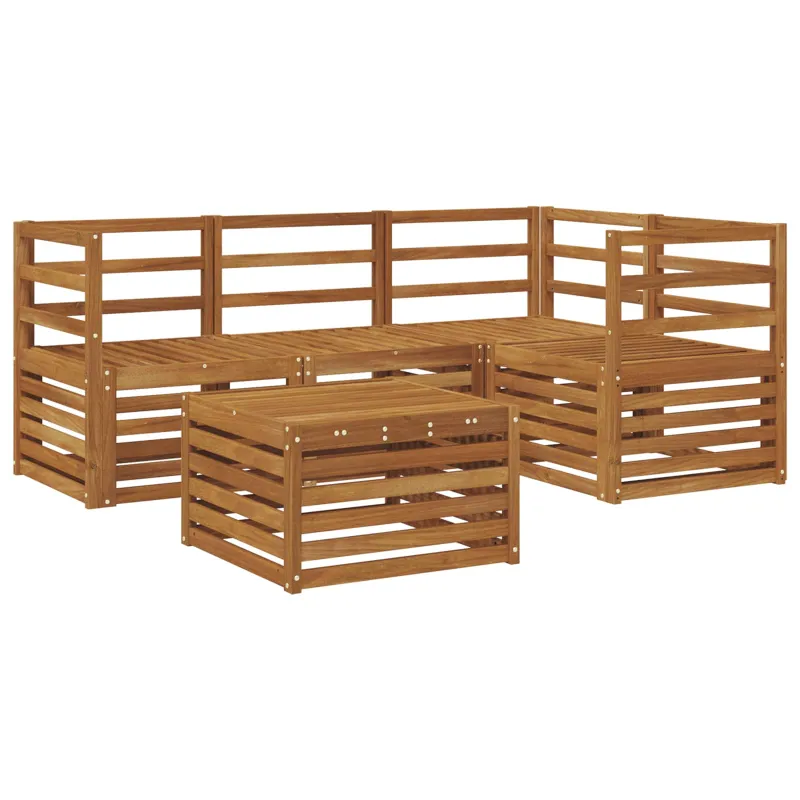 Lauko sofos komplektas 5 pcs Natūrali