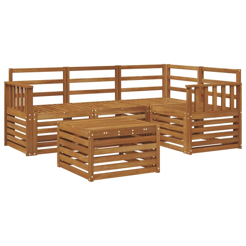 Lauko sofos komplektas 5 pcs Natūrali
