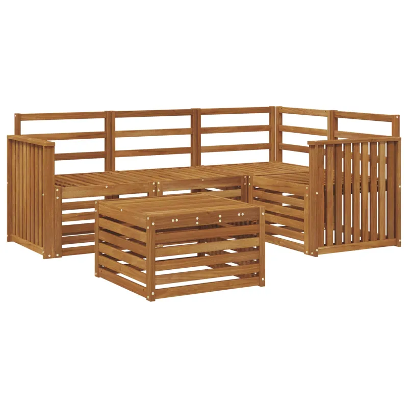 Lauko sofos komplektas 5 pcs Natūrali