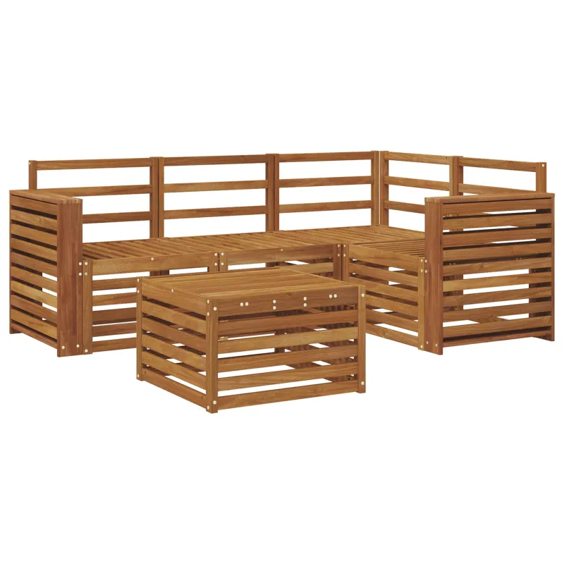 Lauko sofos komplektas 5 pcs Natūrali