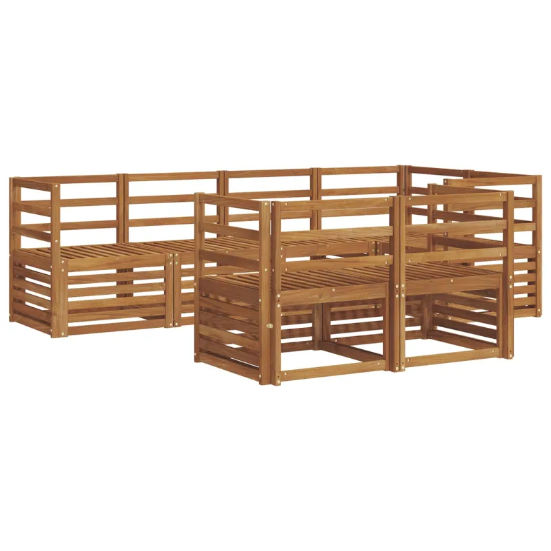 Sekcijos sofų komplektas 7 pcs Natūrali