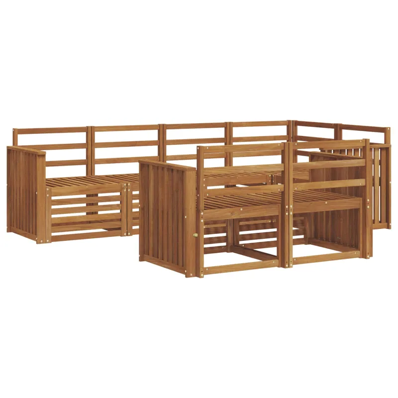 Sekcijos sofų komplektas 7 pcs Natūrali