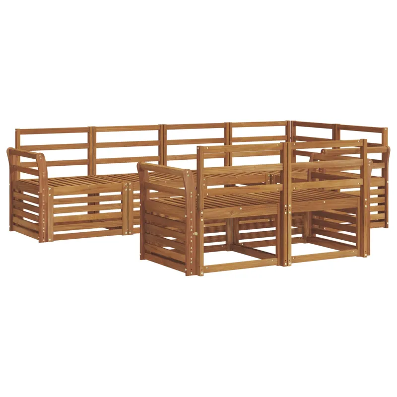 Sekcijos sofų komplektas 7 pcs Natūrali