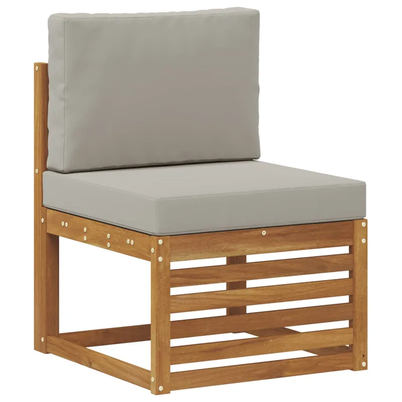Sekcijos sofų komplektas 7 pcs Natūrali ir šviesiai pilka