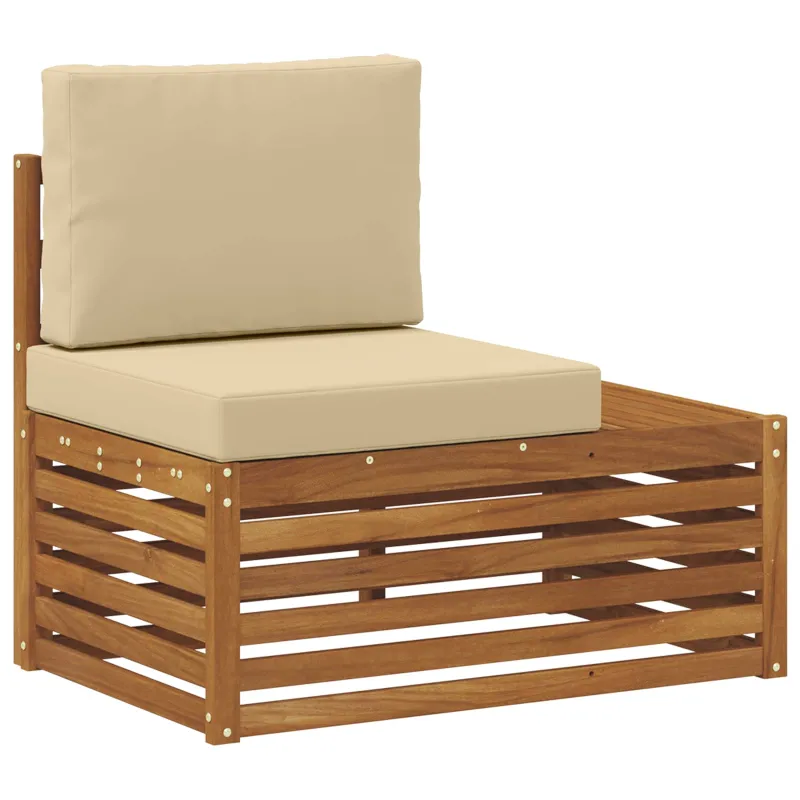 Lauko sofos komplektas Natūralus ir bežinis 273 x 213,5 x 73 cm