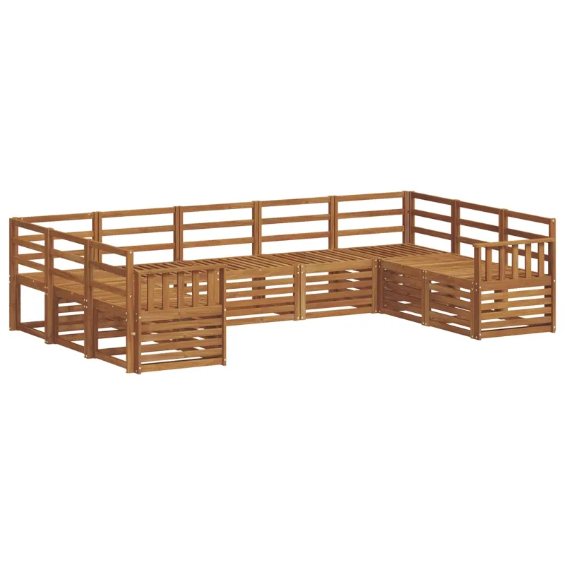 Sekcijos sofų komplektas 9 pcs Natūrali