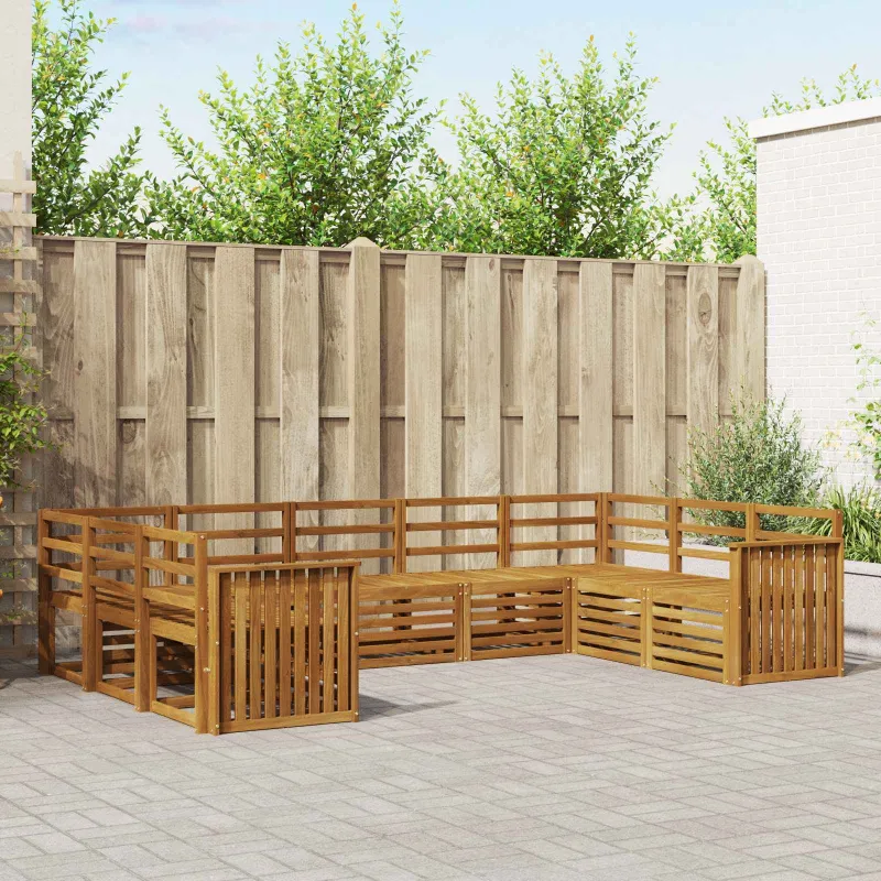 Sekcijos sofų komplektas 9 pcs Natūrali