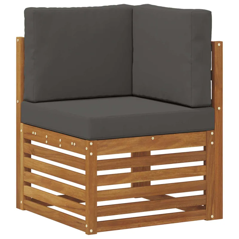 Lauko sofos komplektas 11 pcs Natūralus ir antracitas