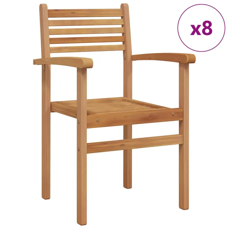 Kėdė 8 pcs Ruda 56 x 55 x 90.5 cm Kieto teka medžio