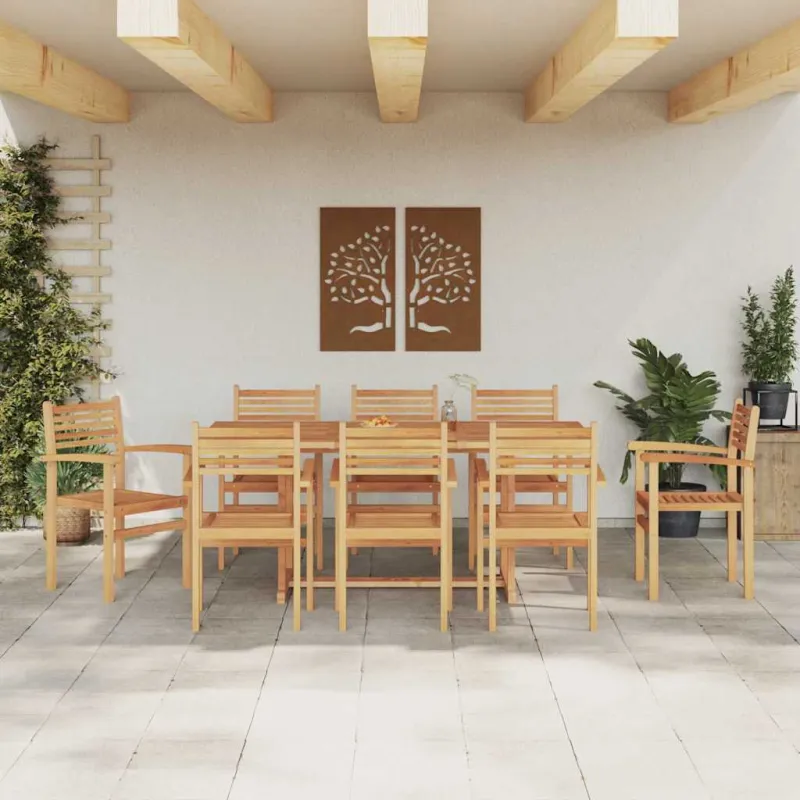 Kėdė 8 pcs Ruda 56 x 55 x 90.5 cm Kieto teka medžio
