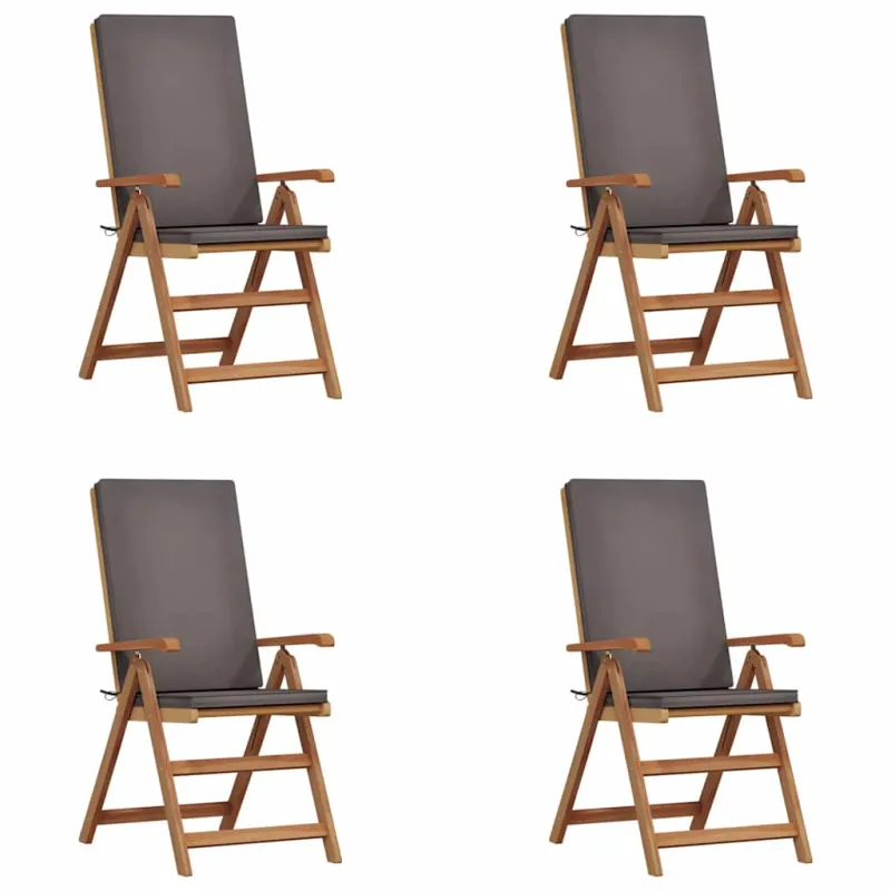 Sodo Kėdė 4 pcs Ruda ir pilka 57 x 71.5 x 104 cm