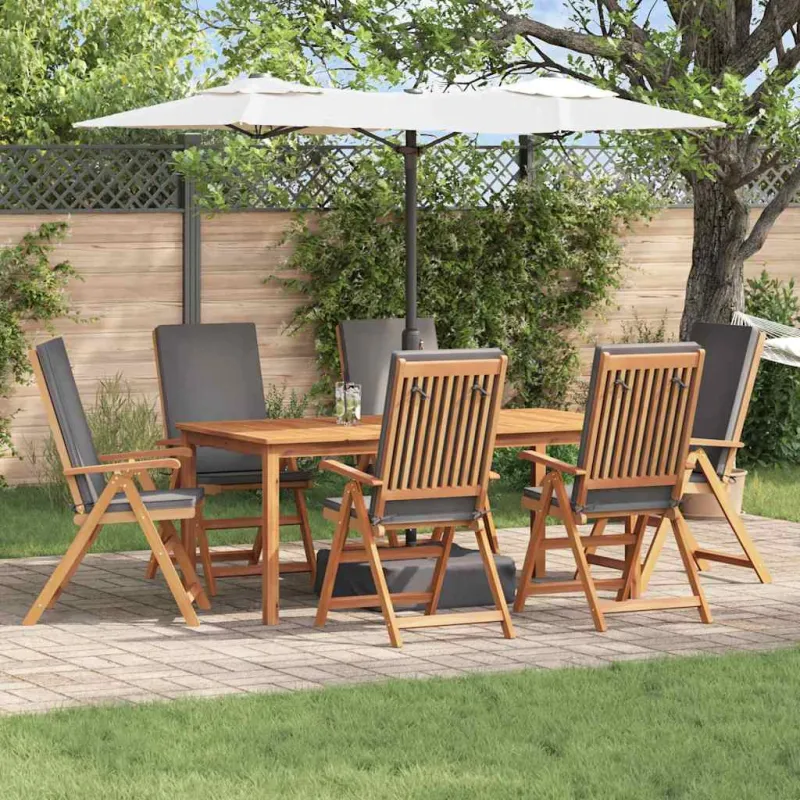 Sodo Kėdė 6 pcs Ruda ir pilka 57 x 71.5 x 104 cm
