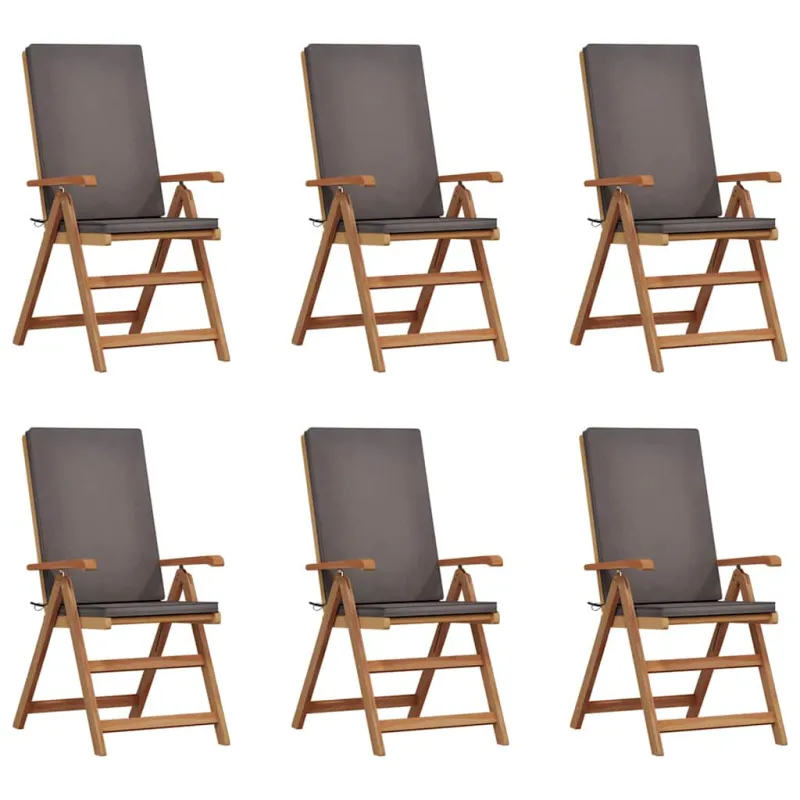 Sodo Kėdė 6 pcs Ruda ir pilka 57 x 71.5 x 104 cm