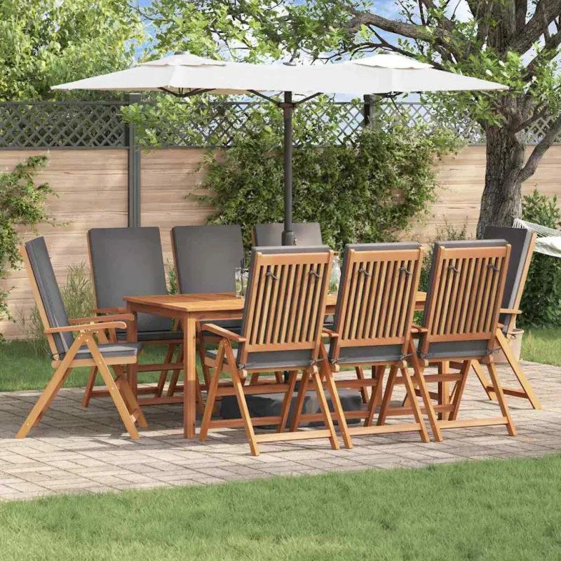 Sodo Kėdė 8 pcs Ruda ir pilka 57 x 71.5 x 104 cm