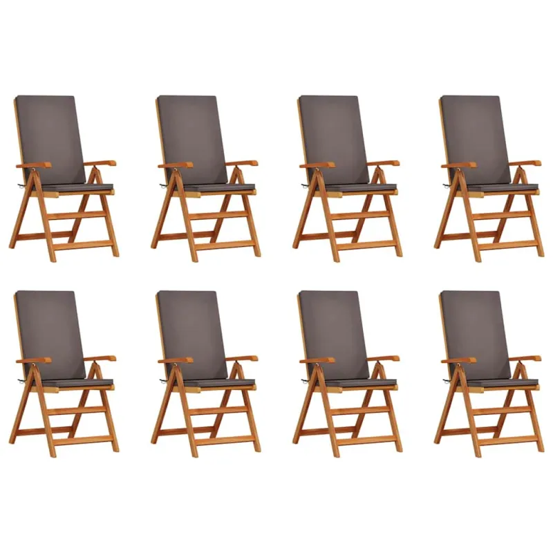 Sodo Kėdė 8 pcs Ruda ir pilka 57 x 71.5 x 104 cm