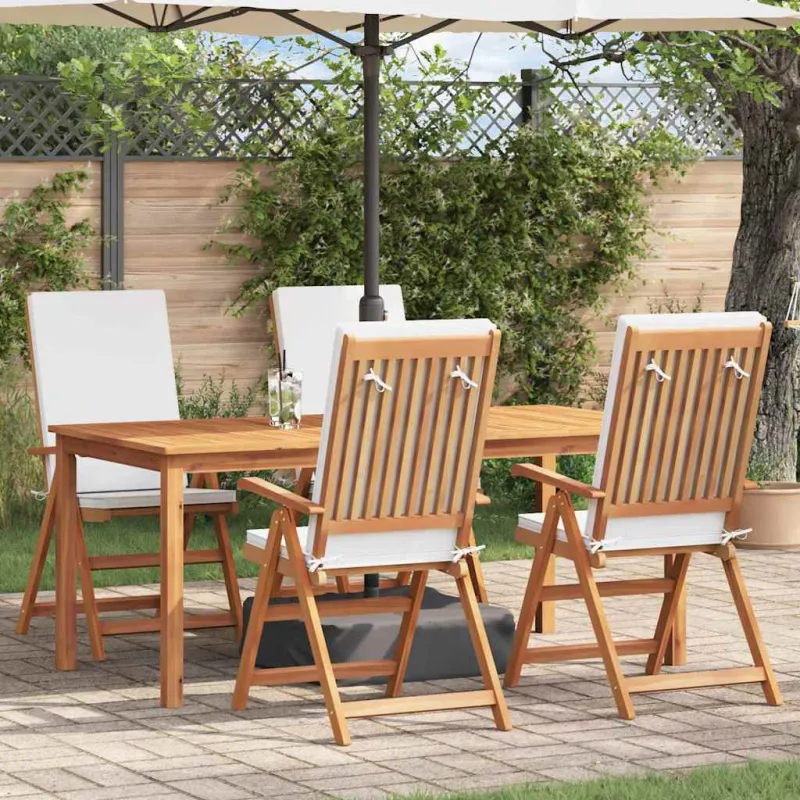 Sodo Kėdė 4 pcs Ruda ir balta 57 x 71.5 x 104 cm