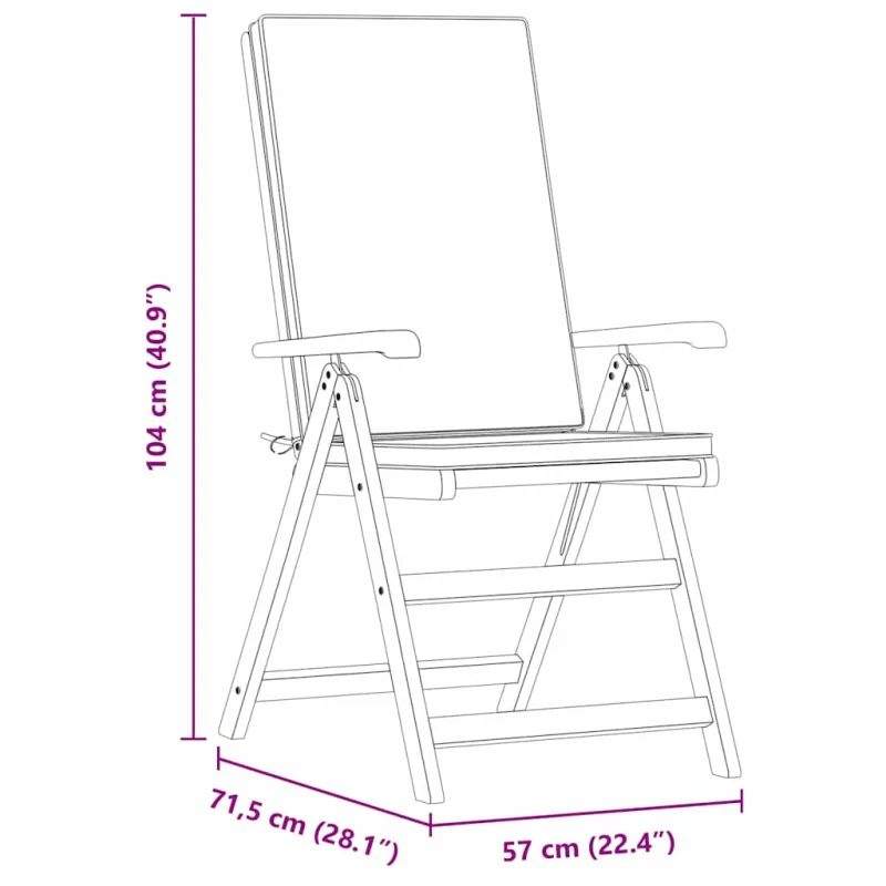 Sodo Kėdė 4 pcs Ruda ir balta 57 x 71.5 x 104 cm