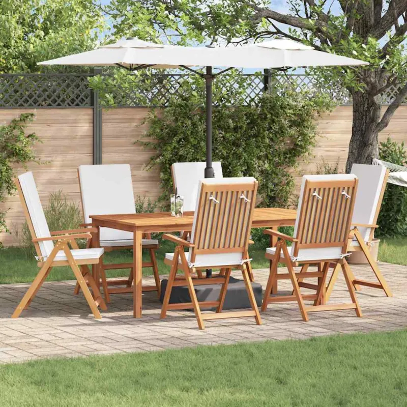 Sodo Kėdė 6 pcs Ruda ir balta 57 x 71.5 x 104 cm