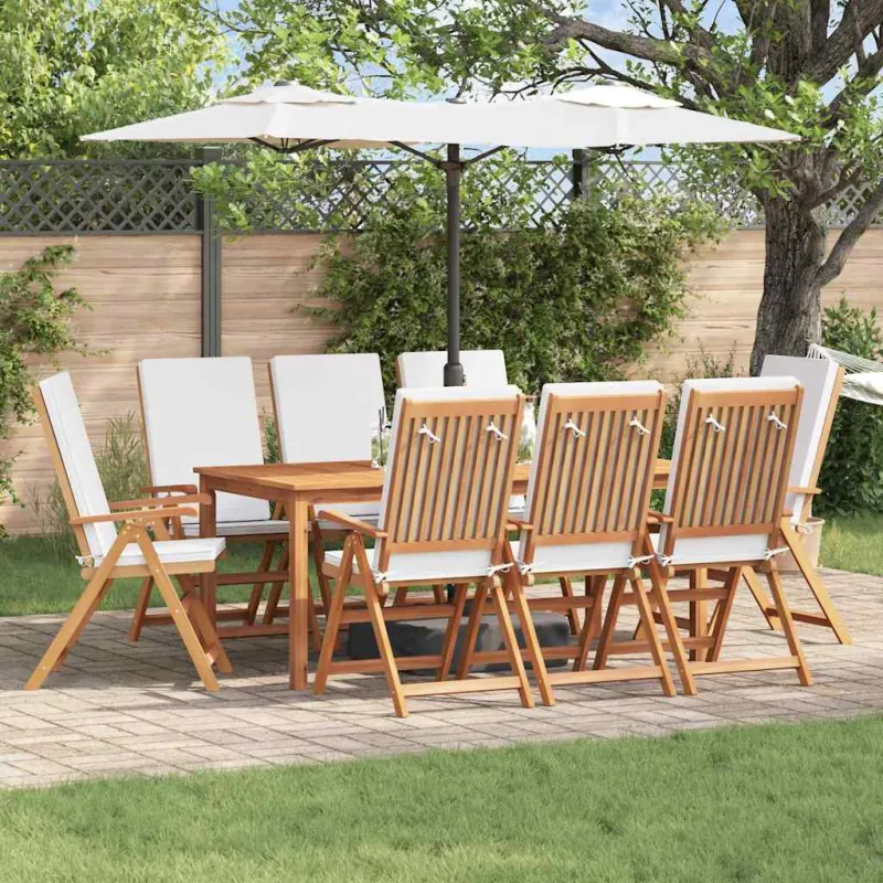 Sodo Kėdė 8 pcs Ruda ir balta 57 x 71.5 x 104 cm