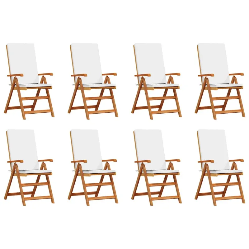 Sodo Kėdė 8 pcs Ruda ir balta 57 x 71.5 x 104 cm