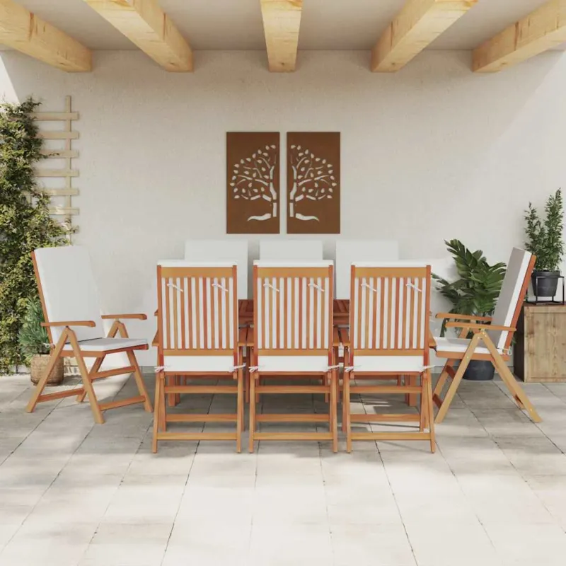 Sodo Kėdė 8 pcs Ruda ir balta 57 x 71.5 x 104 cm